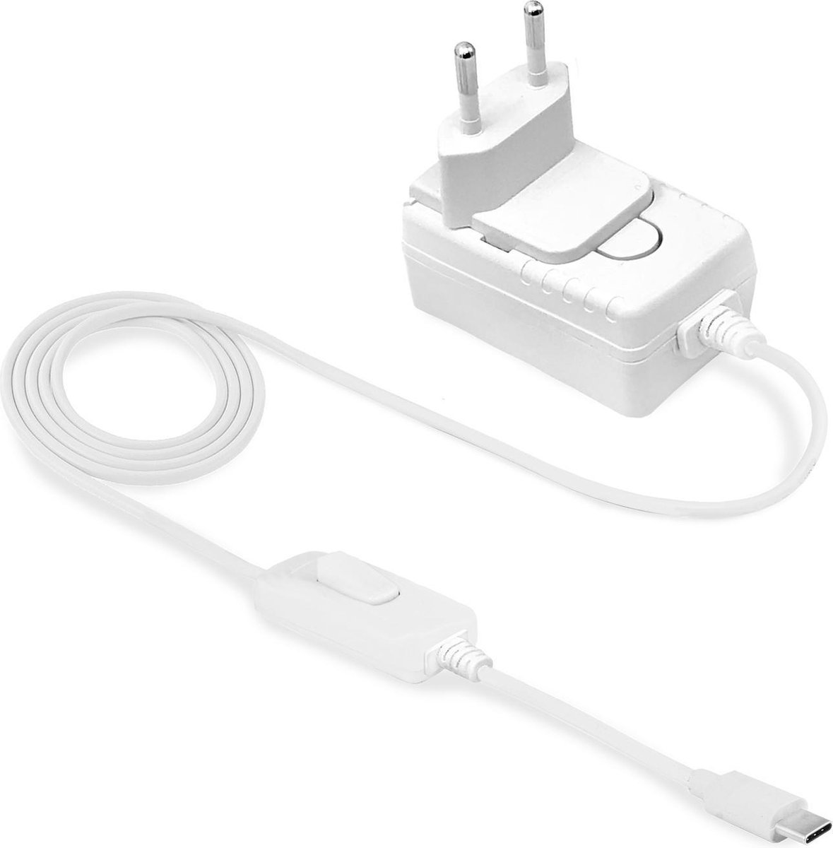 LEICKE Raspberry pi 4 / Model B+ voeding | ULL Switching Adaptor 5,1V 3A met officiële koffer RPI4-CASE-RW 1876751 | KSA-15E-051300HE | EU, UK, US Adapter 1,5m kabel met schakelaar | TÜV